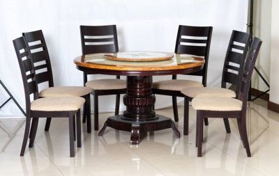 ชุดโต๊ะอาหาร KENTON 130 Cm// MODEL: DS-M618-C10 ดีไซน์สวยหรู สไตล์เกาหลี โต๊ะหน้าหินอ่อน 6 ที่นั่ง สินค้ายอดนิยมขายดี แข็งแรงทนทาน ขนาด 130x80x76 Cm