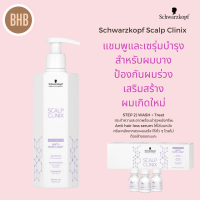 Schwarzkopf Scalp ClinixSchwarzkopf Scalp Clinix ชุดดูแลและทำความสะอาดหนังศรีษะและเส้นผม ANTI-HAIR LOSS shampoo 300ml , Anti Hair Loss Serum 7 x 10ml  สูตรสำหรับผมร่วงผมบาง เสร้มสร้า