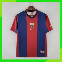 ✇ เสื้อกีฬาแขนสั้น ลายทีมชาติฟุตบอล Barcelona 98-99 ชุดเหย้า สไตล์ย้อนยุค