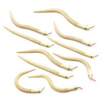 [JJM MALL] 10Pcs 12 Inch Unfinished Wooden Wiggly Snakes Jointed Flexible Wooden Snake Blank Animal Model Crafts Toys for Arts