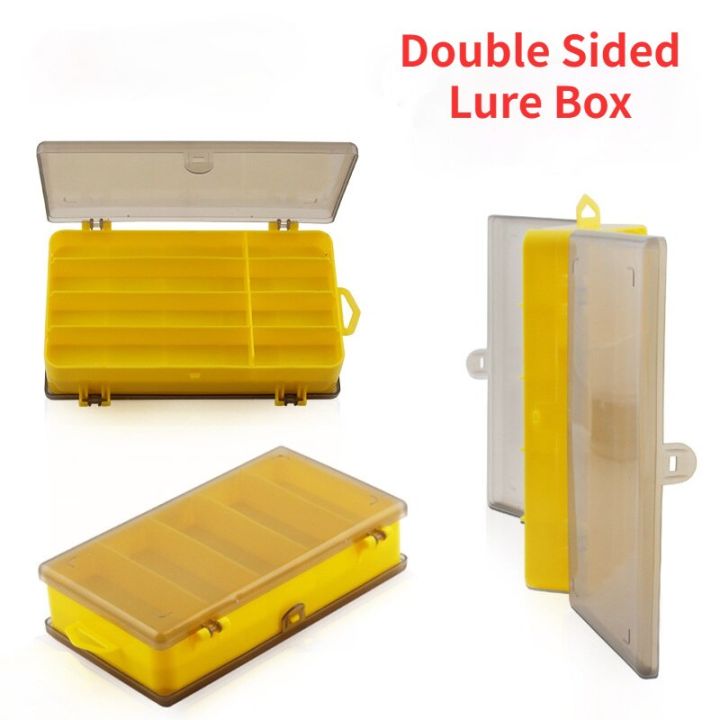 Fishing Lure Box Double Sided Tackle Storage Trays Fishing Tackle Storage  Waterproof Visible Plastic Box Fishing Tackle Container