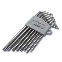 T9-T40 Kit Torx Star Key Set T5 T6 T7 T8 T9 T10 T15 T20, Mini Star Drive Hex Key Wrench ,H015