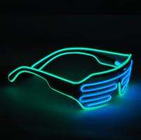 แว่นตา มีไฟ LED ปรับแสง ความเร็ว ได้ 3 ระดับ Led Light Up Neon Shutter Party Glasses for Parties Decorations มี 3 สีให้เลือก