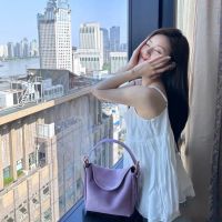 New Factory Outlet 2023 Summer White V -Neck Solid Color Silk Shirt Sweet Girl Inside Suspended Vest Top