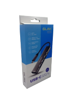 GLINK ( อะแดปเดอร์ ) Model GL-043 USB-C To HDTV(4K), USB Hub, PD Charge port 5 in 1 สินค้ามีประกัน 1Y WARRANTY