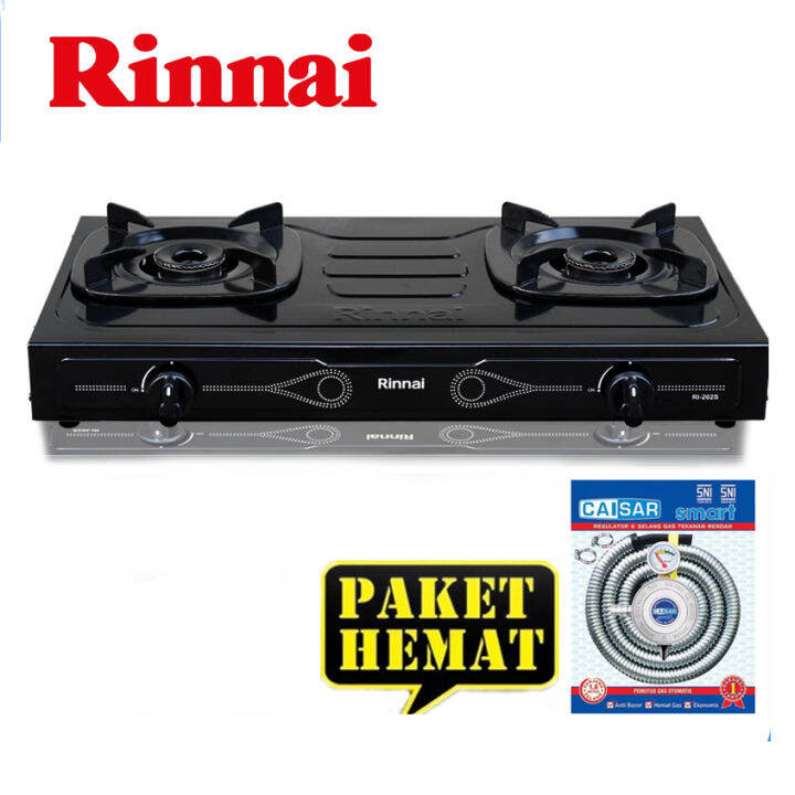 RINNAI RI-202S Kompor Gas 2 Tungku FREE Selang Paket Regulator | Lazada  Indonesia