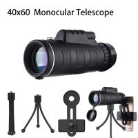 60x40ตาข้างเดียวกล้องทรรศน์พลังงานสูง Monoculars สำหรับผู้ใหญ่มือถือกล้องทรรศน์ที่มีขาตั้งกล้องสำหรับดูนกล่าสัตว์ตั้งแคมป์