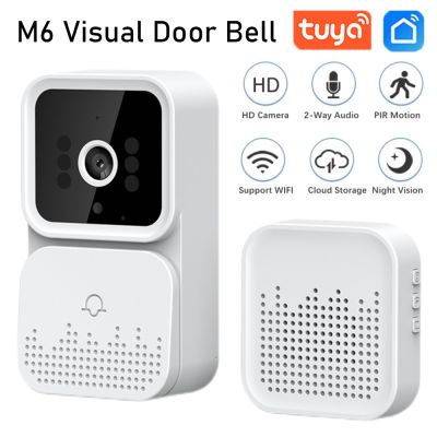 ▨ M6 Visual Door Bell Wireless Doorbell WiFi HD Camera Night Vision Intercom Voice Change Ulooka/Tuya App Home Security Doorbell