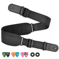 Lekato Adjustable 42-58" Bass Guitar Strap Holder Belt Electric Guitar Strap Ukulele W/ 3" Soft Sponge Padded Guitar Strap