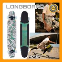 ?พร้อมส่ง???ลองบอร์ด​ Longboard Dancing OXELO สีขาว/เขียว??