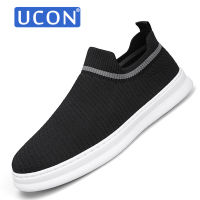 UCON รองเท้าผ้าใบสบายๆสำหรับผู้ชายสไตล์คลาสสิกแบบใหม่39-44,รองเท้าผ้าใบใส่ได้หลายโอกาสระบายอากาศน้ำหนักเบารองเท้าลำลอง