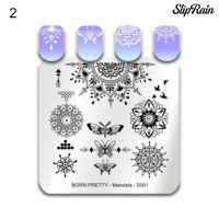 [Sliprain in stock]BORN PRETTY Nail Art Stamping Template Simple LeafAnimal Print Image Plate