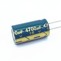 10pcs/lot 4700uf16V Low ESR/Impedance high frequency aluminum electrolytic capacitor size 13*25 16V 4700uf 20% Electrical Circuitry Parts