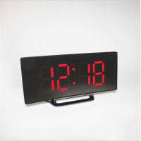 1PC LED ดิจิตอลนาฬิกาปลุก นาฬิกากระจก Snooze จอแสดงผลเวลา Night LED โต๊ะพอร์ตชาร์จ USB 2 พอร์ตสำหรับ iPhone Android โทรศัพท์ hot sell