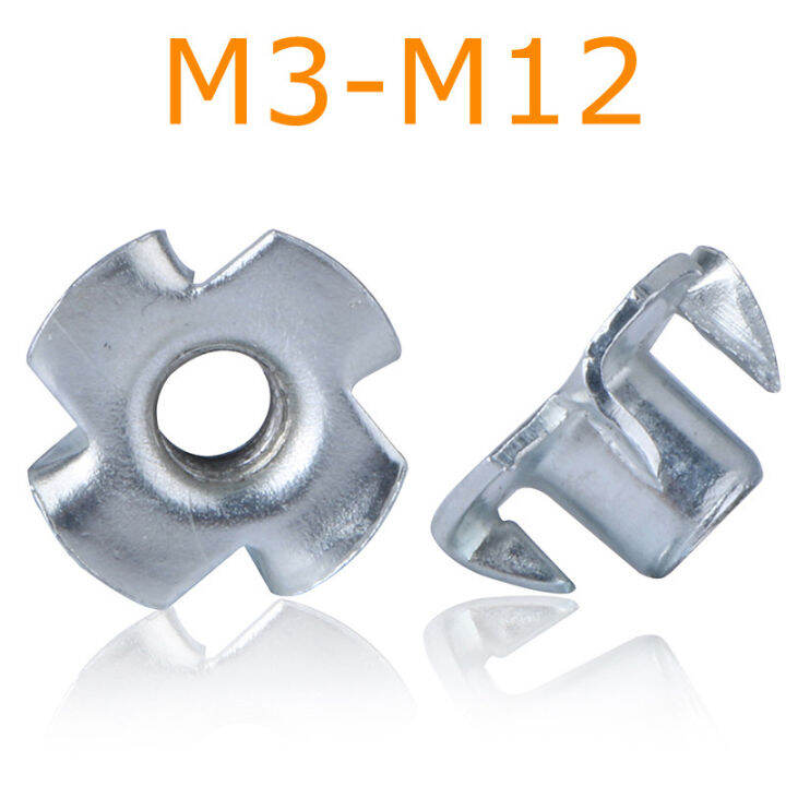 100PCS Plated Tee Nut M3M12 Blind Nut / T Nut / Rivet Nut /Insert Nut