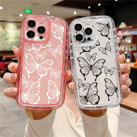 เคส A34 A54ลายผีเสื้อสำหรับ Sammsung Galaxy A14 5G ฝาครอบกันกระแทกกันตก A32 A52 A03 5G A51 A71 4G