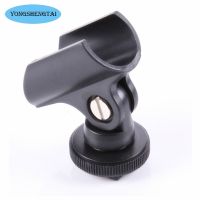 Microphone Clip Stand 19mm Plastic Mic Holder Clip with Hot Shoe For DSLR Camera