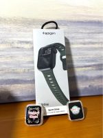 Spigen Sport Strap สายนาฬิกาแอปเปิ้ลวอช  สายซิลิโคนสำหรับ Apple นาฬิกา 6 &amp; 6SE 5 4 3 2 1  38มม.40มม 41มม [Ash Green FKM]