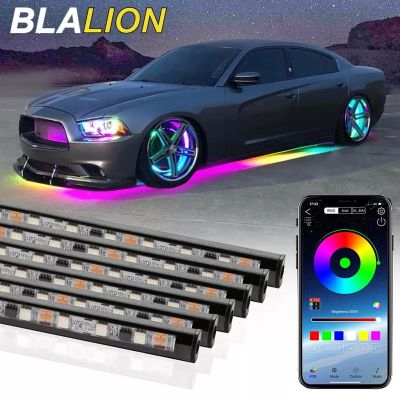 BLALION Car RGB Neon Lights LED Underbody APP Control Dream Color Auto Decorative Ambient Atmosphere Lamp Underglow Strip Light