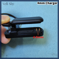 Veli Shy คลิปชาร์จ2Pin สมาร์ทวอท์ช,สายแท่นชาร์จแบบสากล4มม. 3มม. สำหรับสายรัดข้อมืออัจฉริยะ