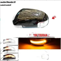 2ชิ้น/เซ็ตสำหรับรถ VW Volkswagen Touran 2003-2009กระจกด้านข้างไฟ LED แสดงสถานะสัญญาณไฟเลี้ยวแบบไดนามิกกะพริบเครื่องประดับโคมไฟ Eudm3f