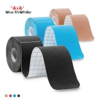 WorthWhile 5cmx5m Pre Cut Kinesiology Tape Athletic Recovery Elastic Tape Muscle Pain Relief Kneepads Fitness Sports Protector