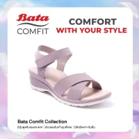 *Best Seller* Bata Comfit Comfortwithstyle รองเท้าเพื่อสุขภาพ รองเท้ารัดส้น สายรัดปรับขนาดได้ สูง 2.5 นิ้ว สำหรับผู้หญิง รุ่น Zusi สีม่วงอมชมพู 6619901