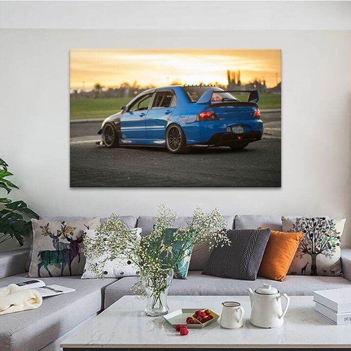 Mitsubishis Lancer Evo 9 Tuning Sport Car Fanart Fabric Posters On The ...