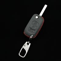 ∏ Car Flip keys Leather Cases Fob Cover For Lada Sedan Largus Kalina Granta Vesta X-Ray XRay Folding Keychain Key Ring