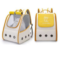 Cat Carrier Backpack Breathable Portable Travel Backpack For Cat And Dog With Anti Breakaway Belt Three-Door Design AA074