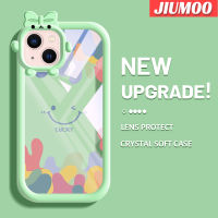 เคส JIUMOO สำหรับ iPhone 13,iPhone 13,iPhone 13 Pro,iPhone 13 Pro Max เคสแฟชั่นนำโชคสีสันสดใสเคสนิ่มสำหรับเลนส์กันกระแทกแบบใสเคสมือถือป้องกันซิลิโคนเรียบง่ายปลอกความคิดสร้างสรรค์โปร่งใส