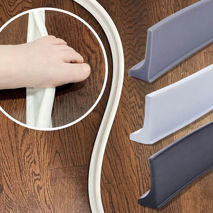 ABL Bathroom Water Stopper Silicone Retaining Strip Water Shower Dam