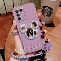 เคสนิ่มปลอกโทรศัพท์มือถือสำหรับ Y78 Y27 VIVO Y02A Y02T 5G 4G VIVOV29 VIVOY27หมีน่ารักกระจก MK + สายคล้องมือฝาหลัง V29