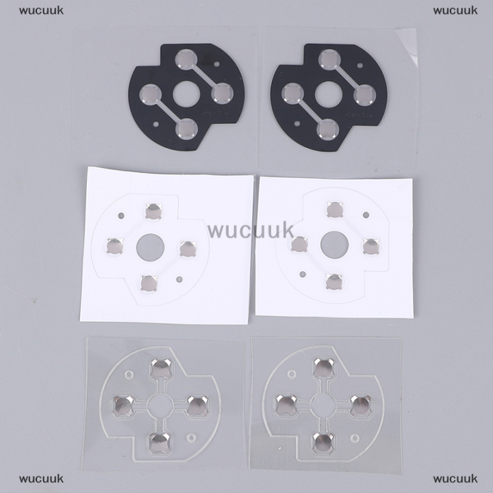 wucuuk-อะไหล่ซ่อม2ชิ้นสำหรับคอนโทรลเลอร์-d-pad-ปุ่มโลหะโดมสติกเกอร์ไฟฟ้า