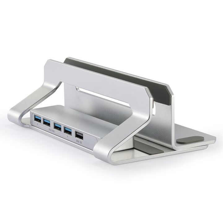 notebook-clip-holder-usb-upright-computer-holder-base-aluminum-alloy-storage-holder-computer-stand-standing-desk-libretas-laptop-stands