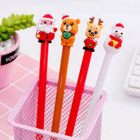 20 Pcs Christmas Gift Pen Cap Bear Christmas Neutral Pen 0.5 Black Student Neutral Pen Stationery