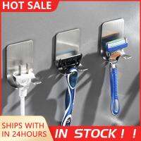 Stainless Steel Razor Bracket For Mens Shaver Hanger Bathroom Razor Holder Wall Adhesive Storage Hook Kitchen Accessories Adhesives Tape