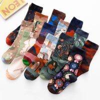 （A Beautiful） France Design HappySocks CottonMeias WomenCasual Color FashionSox Calcetines Skarpetki Harajuku