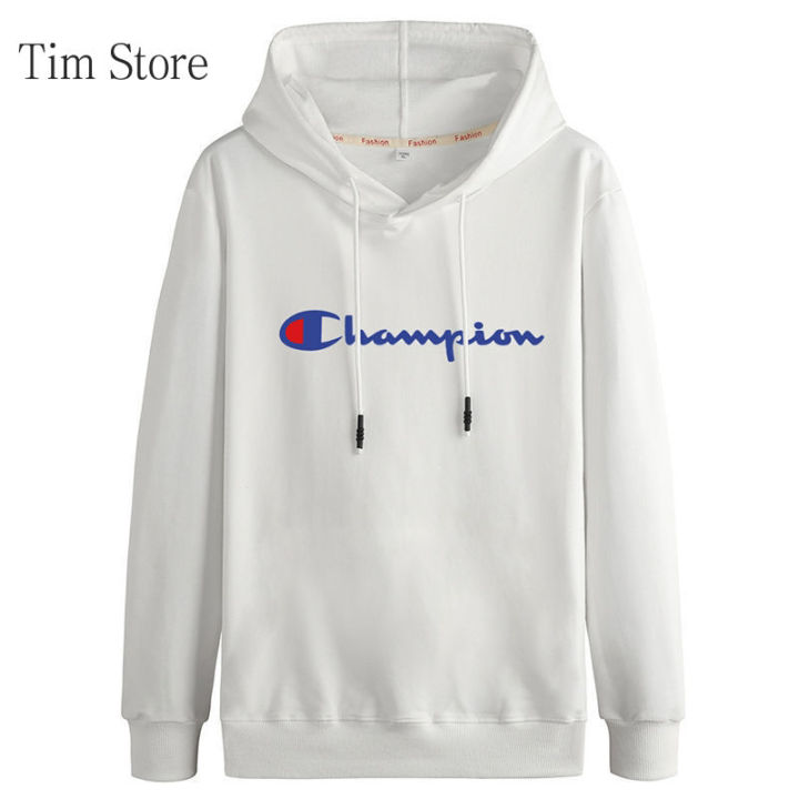 นำเข้าจากเกาหลี-เสื้อกันหนาว-champion-ฤดูใบไม้ร่วงใหม่เย็บปักถักร้อยแบรนด์แฟชั่นคู่รักเสื้อสวมหัวหลวมรอบคอมีฮู้ดแขนยาวด้านบน