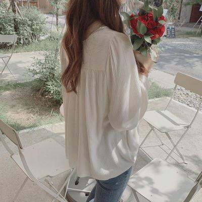 เสื้อผู้หญิงสไตล์ฝรั่งเศส Tender Classy Minimalist Square Collar Basic ฤดูใบไม้ร่วงมาใหม่ Feminino All-Match Vintage Casual Top