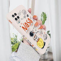 UCUC เคสโทรศัพท์เคสสำหรับ Samsung Galaxy A12 5G M12 A02S A31 2020 A30 A20 A10S A70 A10 A01 Core ปลอกใหม่ Graffiti NASA Moon ด้านข้างออกแบบขอบสี่เหลี่ยมกล้องซิลิโคนเคสป้องกันทนแรงกระแทก