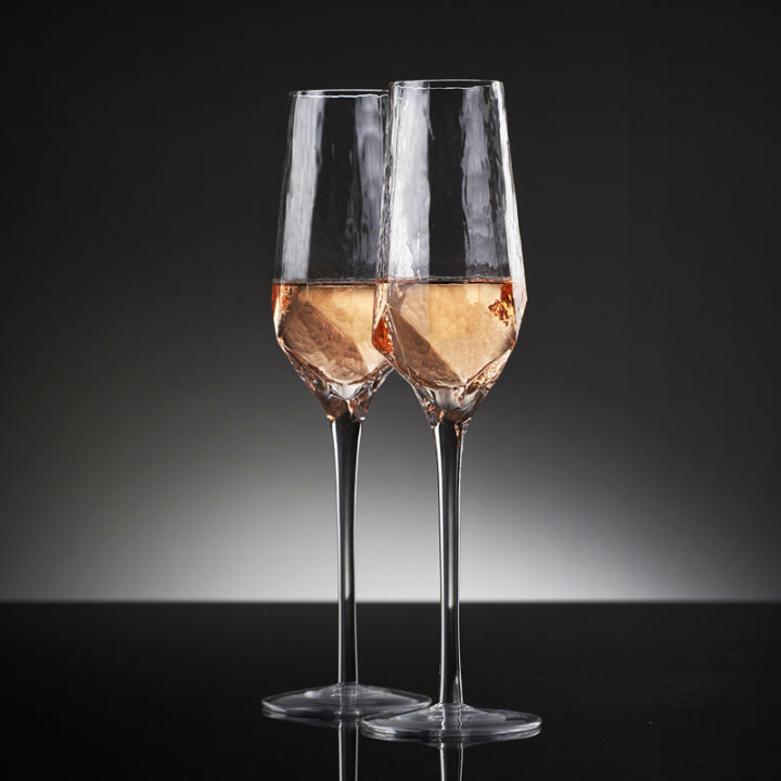 แก้วคริสตัลทรงค้อนแบบแก้วไวน์แดงแชมเปญลายค้อนแบบชาวยุโรปถ้วยไวน์หวานถ้วยไวน์