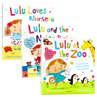 Original English picture book Lulu Lulu series 3 volumes for sale paperback open book for childrens cognitive enlightenment picture book LULUs series Lulu loves to learn Lulu loves nursery / Lulu at the zoo