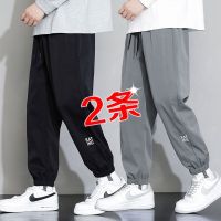 Summer thin section ice silk quick-drying men leisure sports loose wide-legged pants tide beam foot haroun pants nine minutes of pants