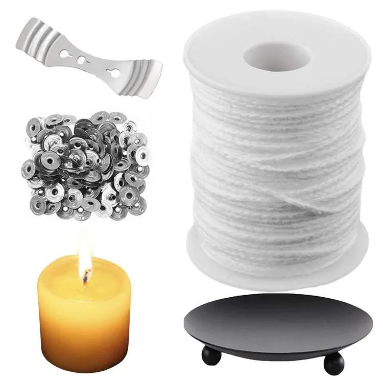 DIY Candle Crafting Tool Kit Candles Making Tools with 61m Cotton Braid Candle  Wick Roll 100 Iron Stand Metal Centering Device charmingly