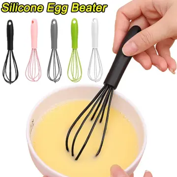 1pc 10-inch Home Use Silicone Egg Beater Hand-held Egg White Mixer Cream  Manual Whisk