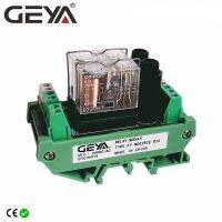 GEYA รีเลย์ควบคุมพีแอลซี2ช่อง NGG2R รีเลย์ OM 12V 24V พร้อมตัวป้องกันฟิวส์1NO1NC รีเลย์ปลั๊กอิน SPDT