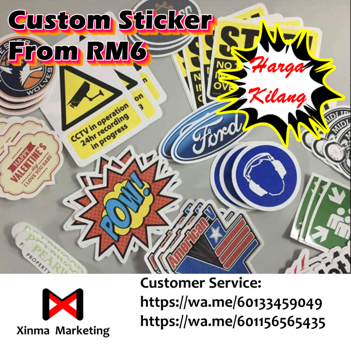 Custom sticker print transparent sticker white sticker 4 colors