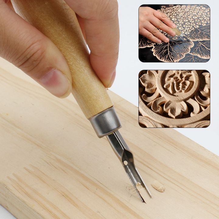 เครื่องมือสิ่วแกะสลักไม้ระดับมืออาชีพสำหรับงานแกะสลักไม้วิจิตรศิลป์เซาะร่องแบบ-diy