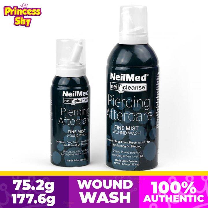 【READY STOCK】 Neilmed Piercing Aftercare Fine Mist Spray Wound Wash 2.6